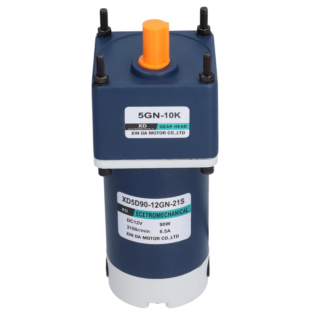 DC 12V Reduction Motor CW CCW Adjustable Micro Motors with Gear Box 10‑600RPM 90W AC110V 220V
