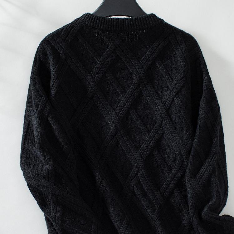 Autumn Winter Vintage Solid Color Loose Long Sleeve O Neck Cardigan Sweater Top Knitwear