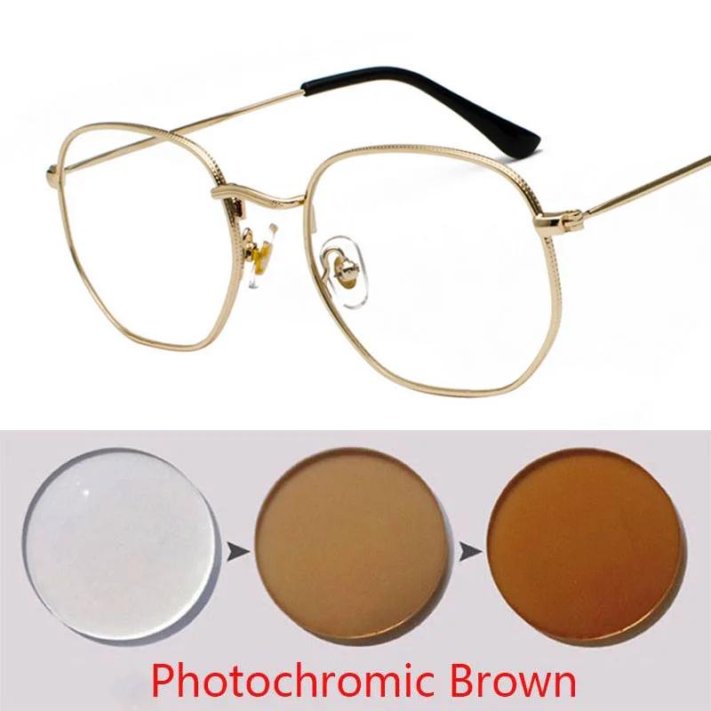 Irregular Myopia Sunglasses Eyeglasses UV Driving Eye Glasses Fashion Men Prescription Diopter Eyewear 0 -0.5 -0.75 To -6.0
