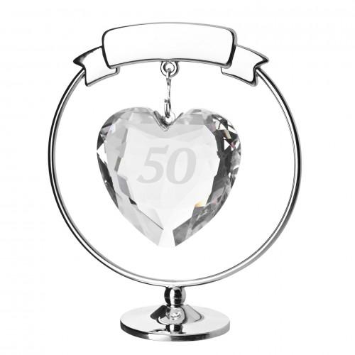 Crystocraft Freestand Crystal Heart - 50