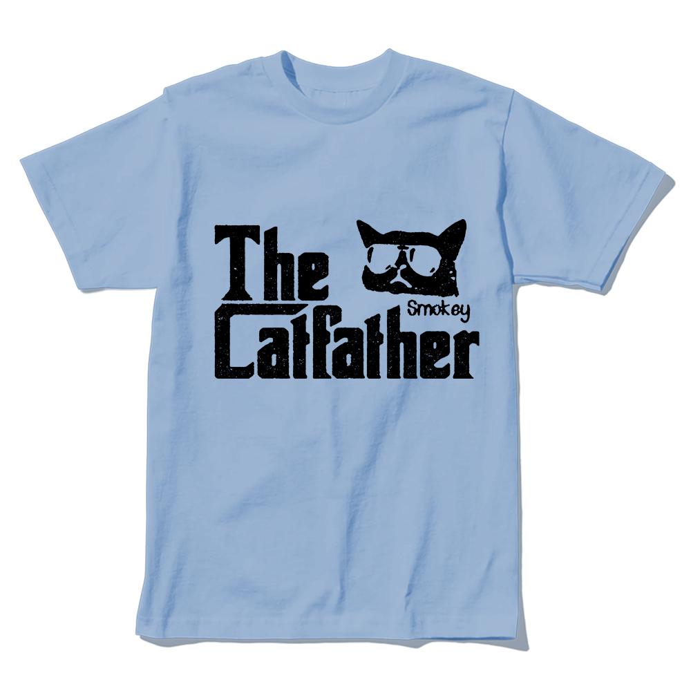 Coolmind U0129-T2  Exclusive Graphic Cat Print Men T Shirt Casual Funny Cat Print Men Tshirt Cool 100% Cotton Unisex Tee Shirts