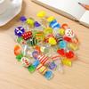 6pcs Colorful Mini Murano Glass Sweets Ornaments Handmade Cute Mixed Christmas Candy For Home Table Decor Festival Party Favors