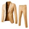 Men’s Korean Style Slim Fit Blazer Two-Piece Suit - Formal Wedding & Business Wear