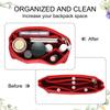 uxcell Handbag Organizer Insert, Small Felt Bag Organizer, Mini Bag Storage & Finishing Inner with Zipper (Orange)