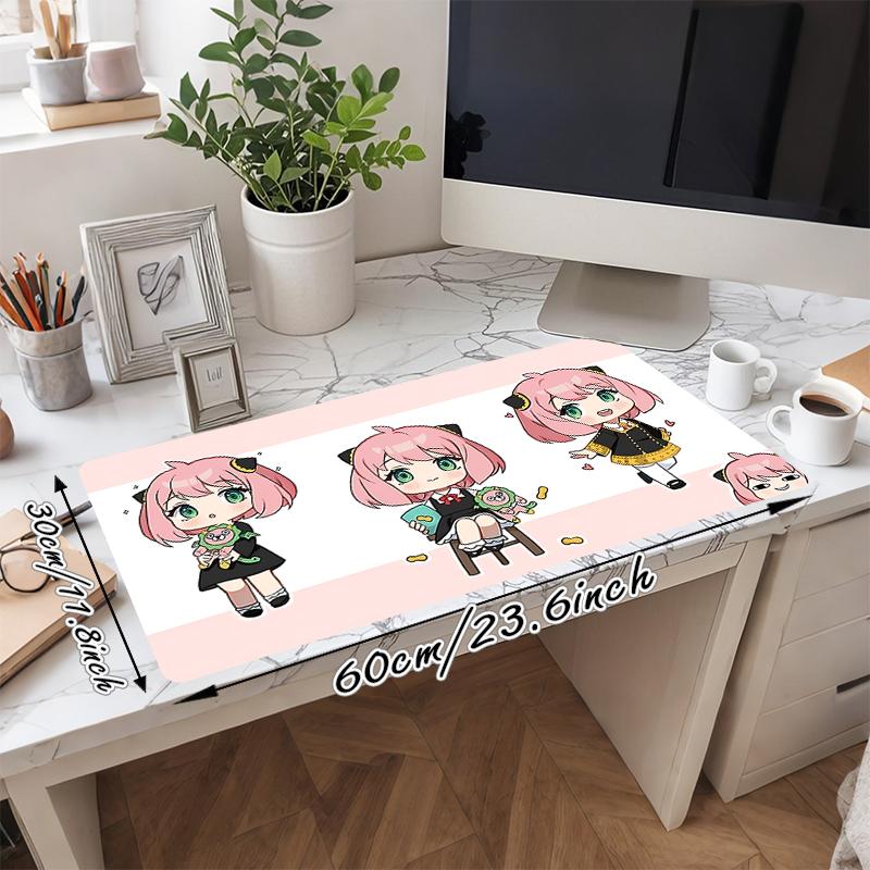 1Pc Chibi Characters Collection Gaming Mouse Pad Keyboard Desk Mat Non-slip Rubber Lock Edge Waterproof Computer Mousepad for Office Home Decor Y1668