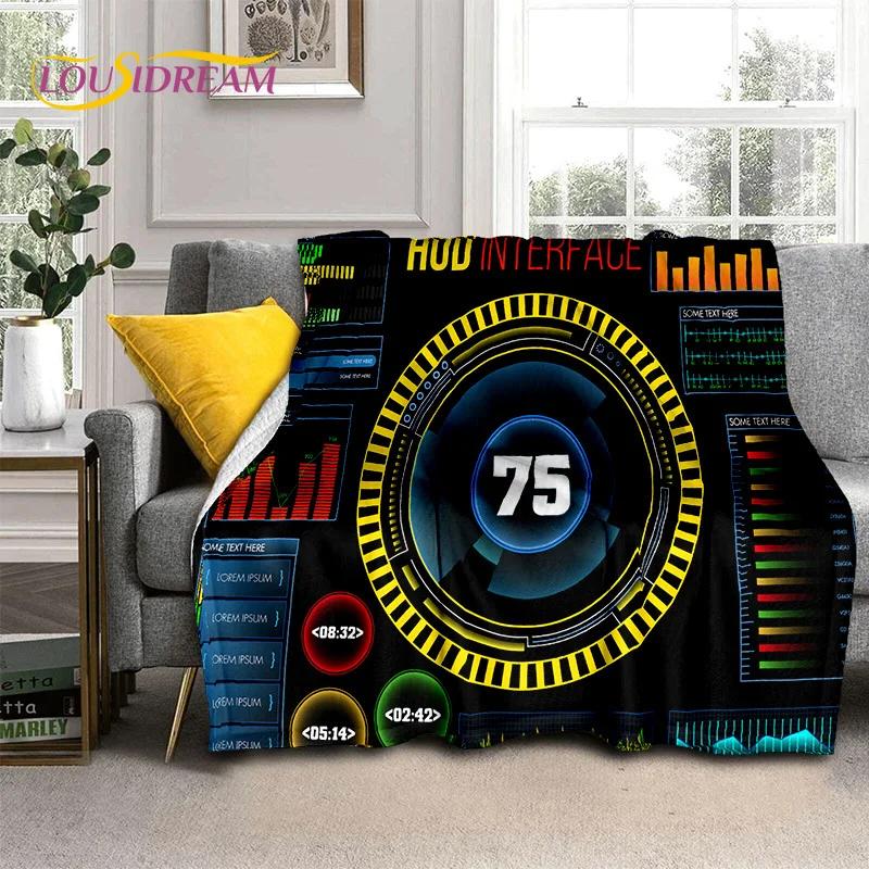 3D Car Dashboard Machine Control Screen Racing Soft Flannel Blanket for Beds Bedroom Sofa,Throw Blanket for Outdoor Leisure Nap