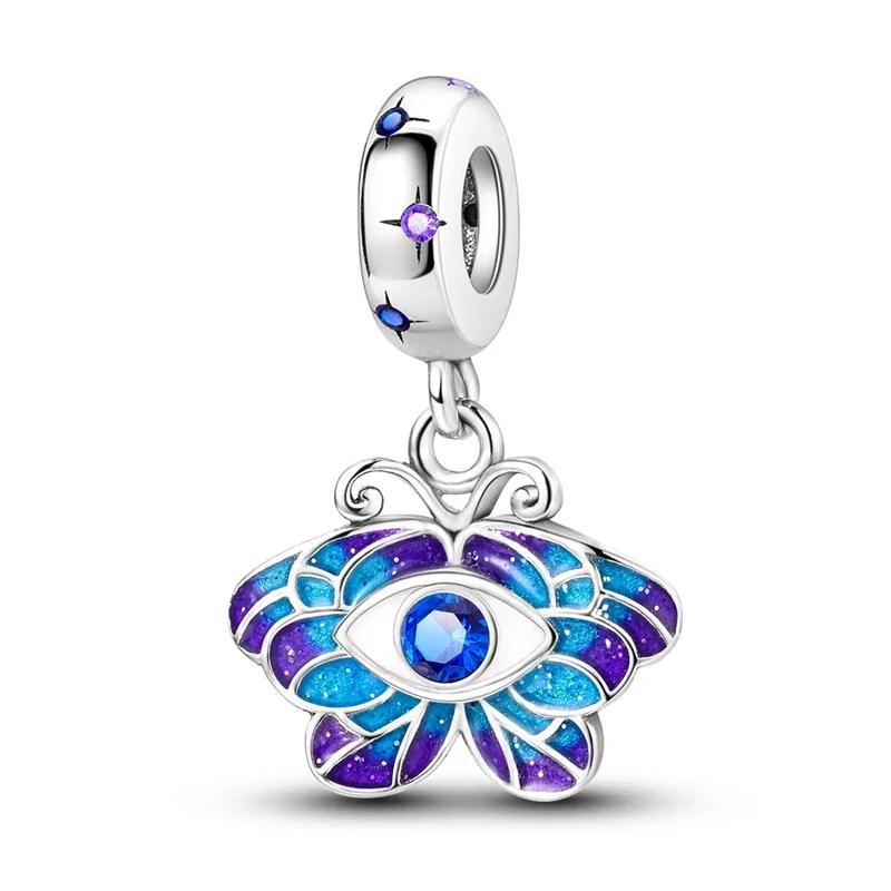 Copper Metal Devil's Eye Series Bead Components Egypt Pharaoh Dangle Charm Bead Component Compatible With Authentic Original Bracelet High Quality