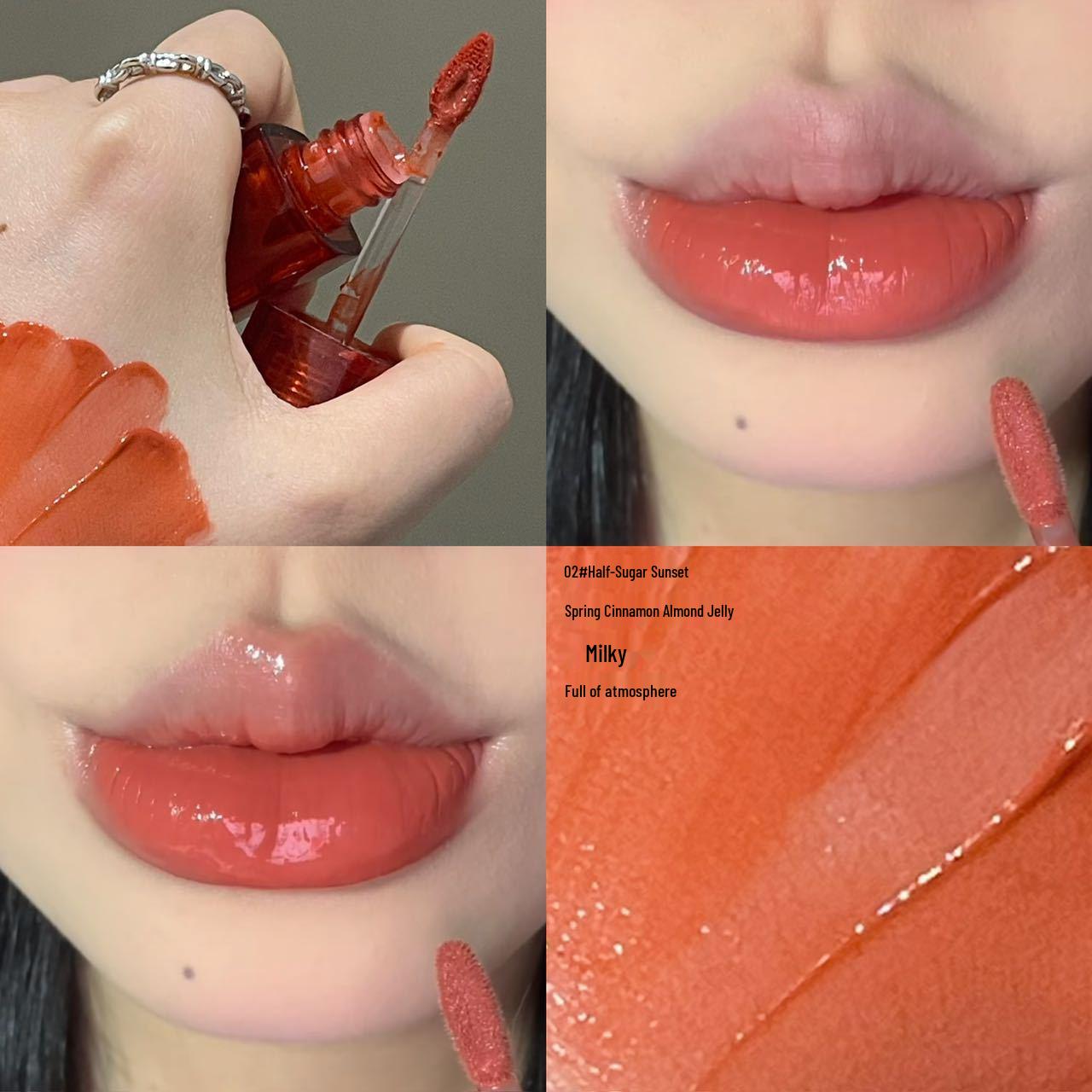 HERORANGE Glossy Hydrating Lipstick: Autumn-Winter, Plumping, Brightening, Natural Color. 3.5g