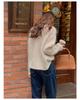 Women's Gentle Style Cashmere Round Neck Cardigan - Autumn Winter Twist Flower Knit Sweater