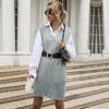 Womens Oversized V-Neck Long Knit Sweater Korean Style Plain Color Loose Fit Winter