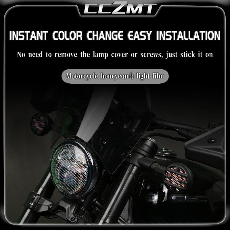 For HONDA ADV350 ADV 350 Adv350 2025 Headlight Film Honeycomb Laser Film Smoked Black Stickers Modified Parts Accessories