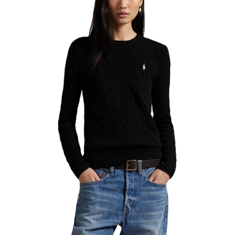 Polo Ralph Lauren Solid Slim Fit Long Sleeve Knit Top Women tops WMPOSWENC021219-001