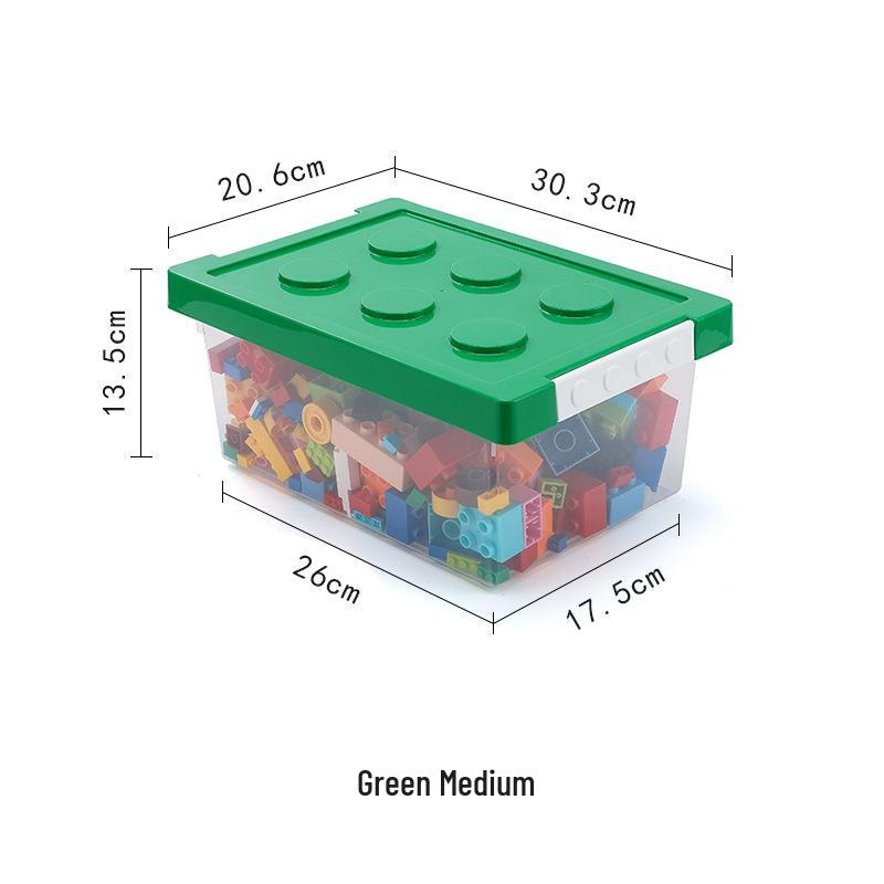 Lego Large Transparent Plastic Storage Box with Lid for Children's Toys & Organization