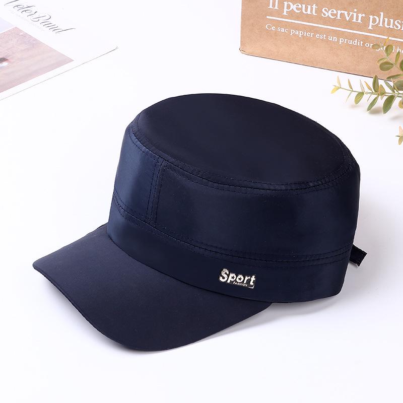 Men's Quick-Dry Flat Top Summer Hat - Outdoor Sunshade Cap for Middle-Aged & Elderly