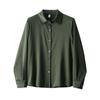 Women's Retro Hong Kong Style Satin Lapel Shirt - Spring/Autumn 2025, Professional Commute Chic, Long Sleeve Top