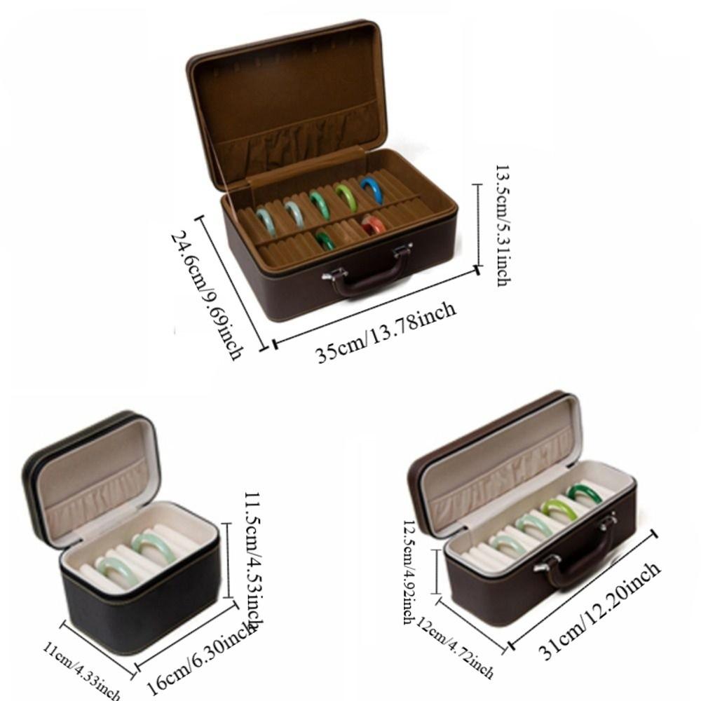 Velvet Inner Bracelet Display Box PU Leather Bracelet Carrying Case  Jewelry Storage