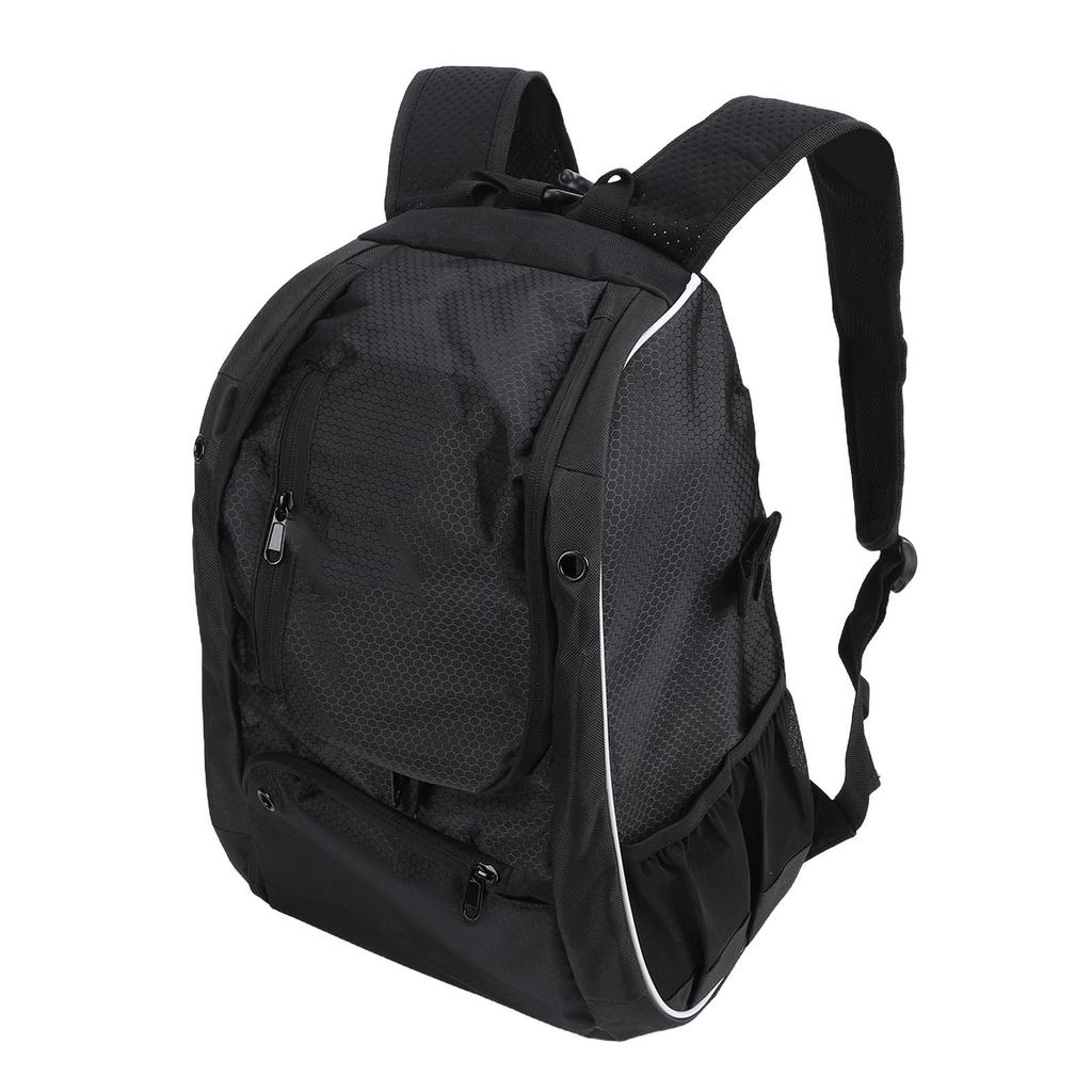 Baseball Bag Black Large Capacity Water Proof Baseball Backpack with Bat Holders Hook for Gloves Helmets Shoes