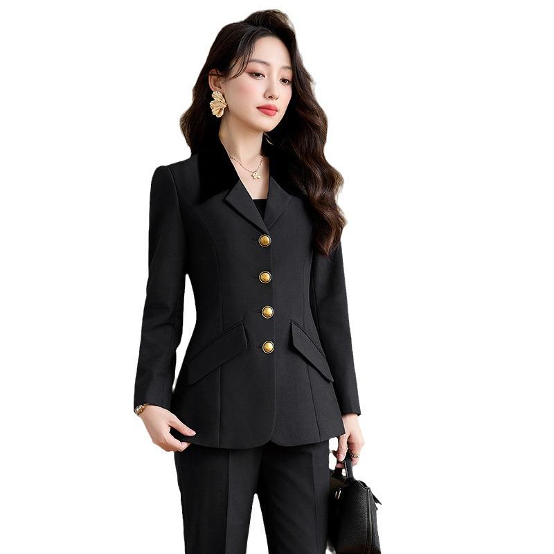 Ensemble tailleur pantalon professionnel pour femme haut de gamme - Automne 2024 Vêtement de travail formel pour un look sophistiqué