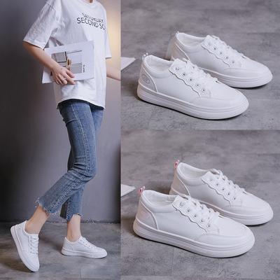 Zapatos blancos pequeños Zapatos de estudiante para mujer Zapatos casuales Zapatos planos deportivos versátiles transpirables 6611