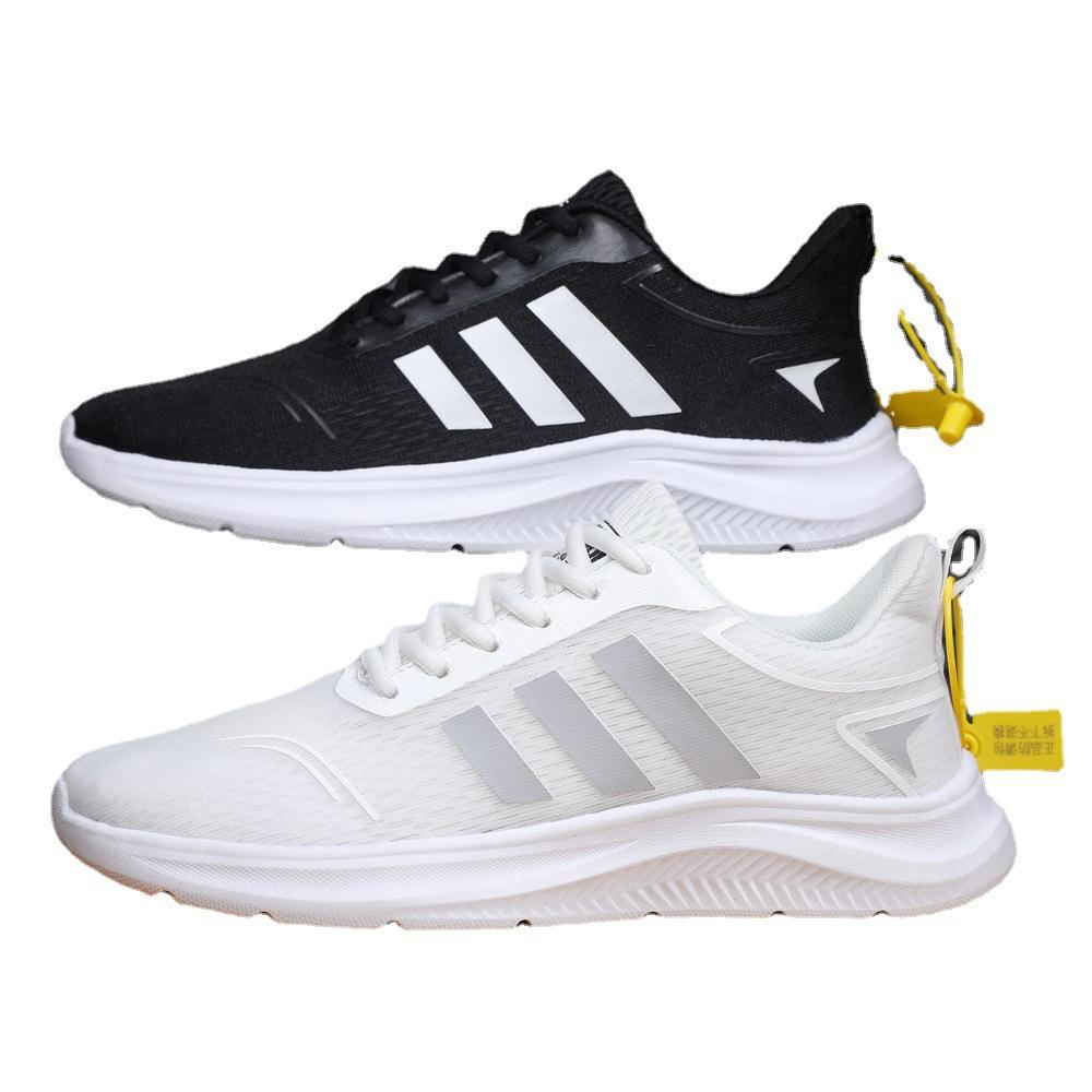 Sportovní boty Jaro a Léto Nové Síťované Prodyšné Studentské Ležérní Běžecké Boty Silná Podrážka Lehké Trendy Párové s Páry Bílé Boty