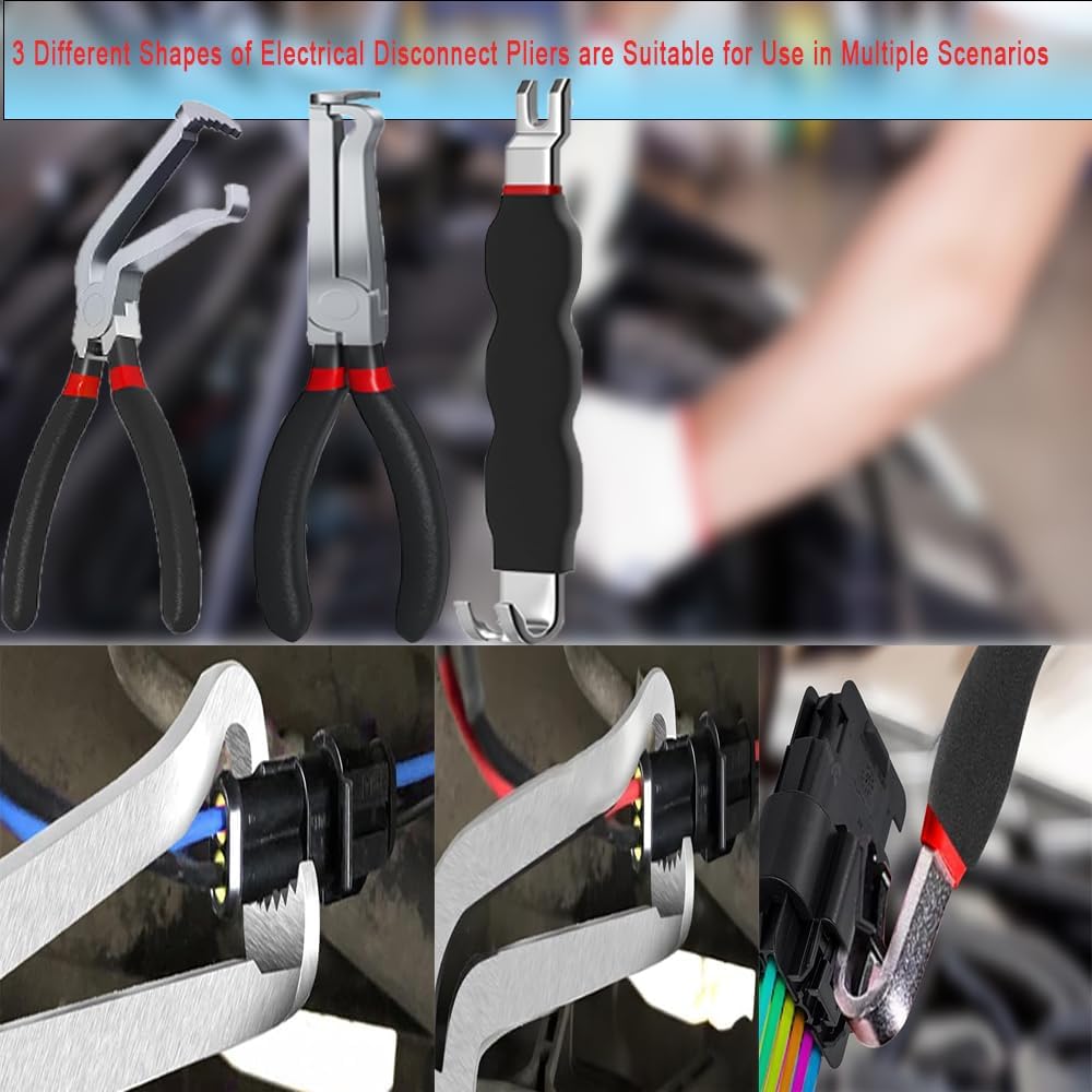 Electrical Disconnect Pliers, Electrical Connector Pliers for Cars, Automotive Electrical Plug Removal Tool, Terminal Removal Tool, Automotive Wire