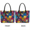  Colorful Patchwork Tote Bag Casual Large Capacity Shoulder Bag for Daily Use
