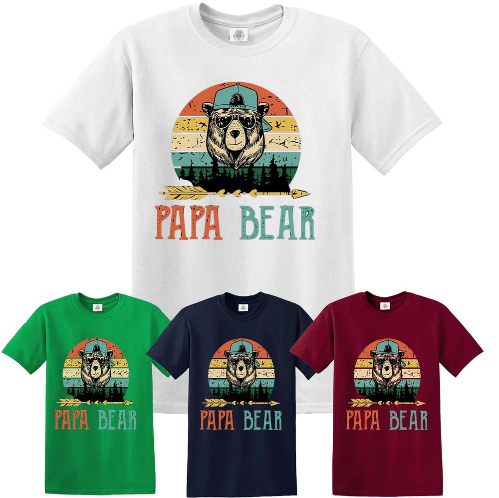Dad Bear Funny Bear Fathers Day Joke Retro Christmas Gift TShirt Unisex T-Shirt S