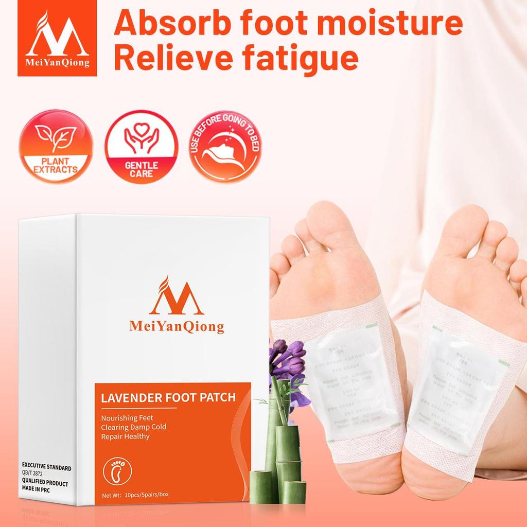 1Box Lavender Wormwood Health Body Foot Patches Pads Nourishing Repair Foot Patch Improve Sleep Quality