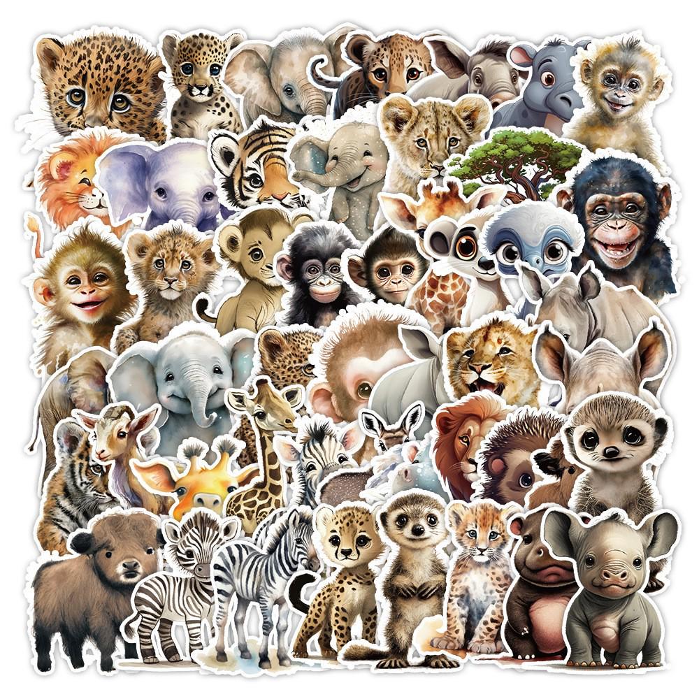 50 Unique Waterproof Watercolor Horse Stickers: Perfect for Phones, Cups, and Kids' Planners