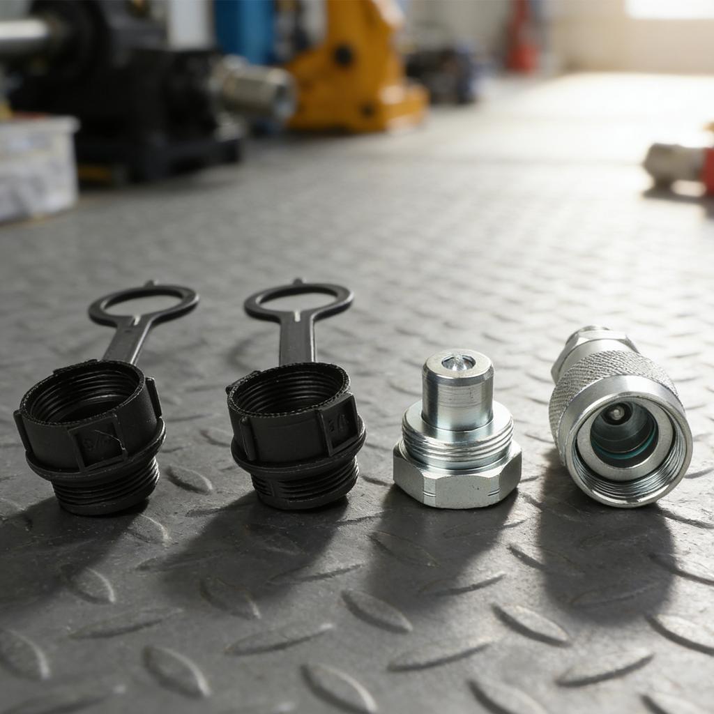 NPT38 Hydraulic Quick Connector Set for For Use with Hydraulic Jacks and Equipment Supports Up To 10000 PSI Pressure