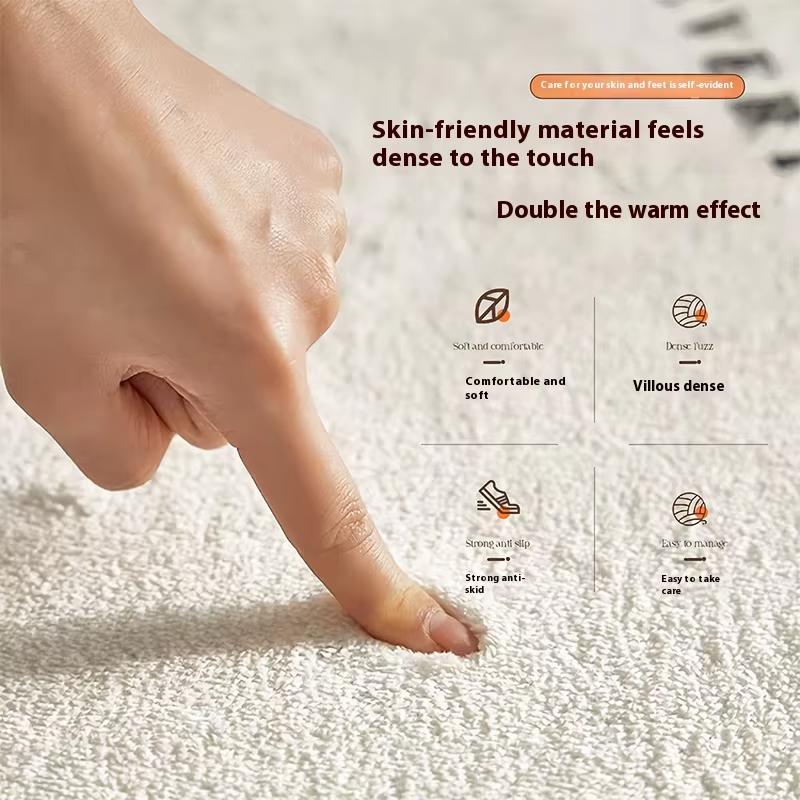 Imitation Cashmere Carpet Long Hair Absorbent Mat Bathroom Mat Soft Floor Mat Simple Living Room Rug For Bedroom Home Dec