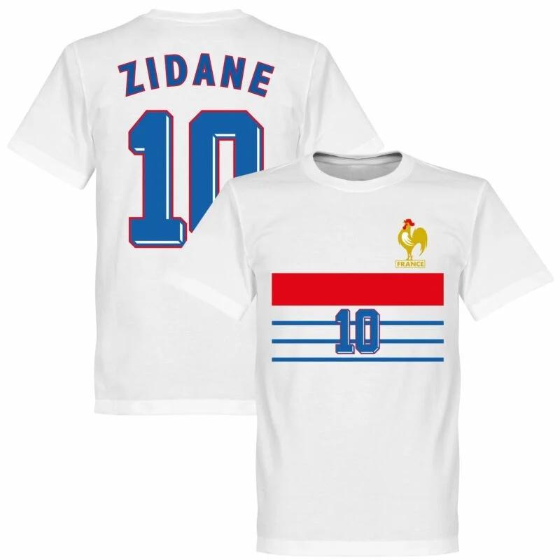 France 1998 Zidane 10 Retro T-shirt Doux Décontracté Été Hommes Femmes Respirant Vintage Confortable T-shirt