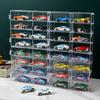 Scatola Display Auto Acrilico 1:64 Per Modello di Auto Hot Wheels Giocattolo Scaffale Armadietto a 8 Scomparti Antipolvere Impilabile Scatole Portaoggetti per Auto Trasparenti