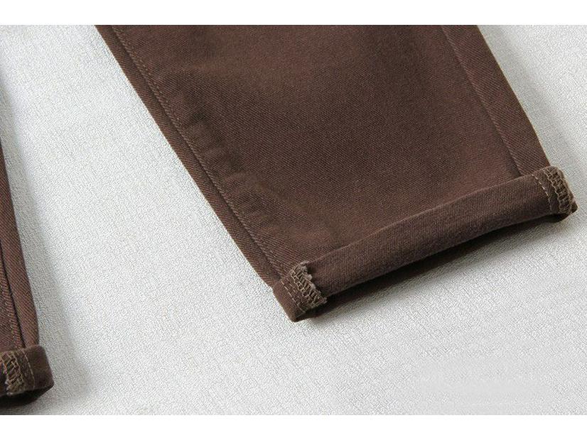 Coffee-Colored High Waist Harem Jeans - Slimming, Elastic, Versatile for Spring & Autumn 2026