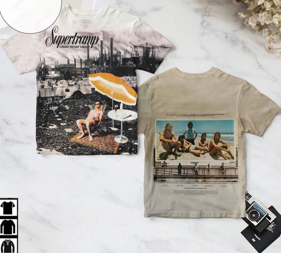 Supertramp Crisis What Crisis Album 3D T-shirt S to 5XL 2F1676 XXXXL