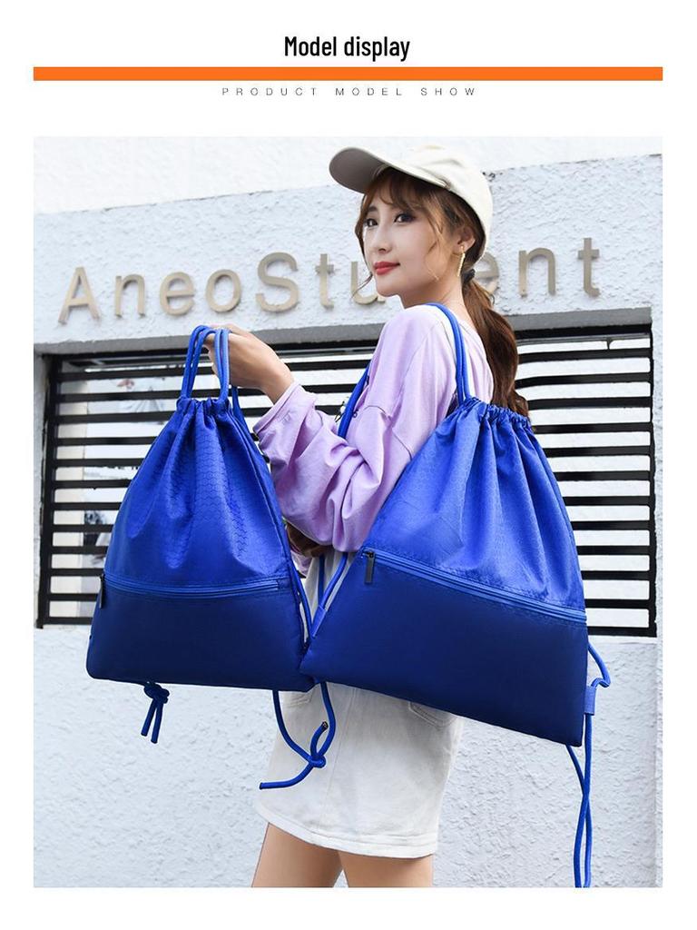 Large Capacity Outdoor Basketball Oxford Cloth Drawstring Backpack with Printed Logo