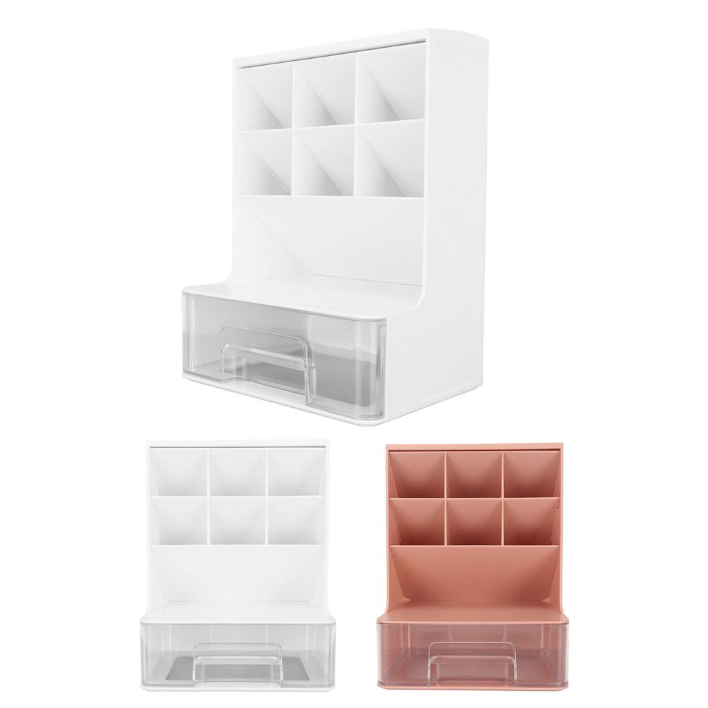 Schräger Stifteorganizer für Studenten mit Schublade, große Kapazität, abgerundete Ecken, Schreibtisch-Schreibwaren-Organi