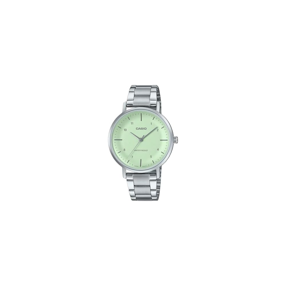 Casio LTP-VT03D-3B Analog Quartz Women s Watch Mint Green Metallic Metal Band