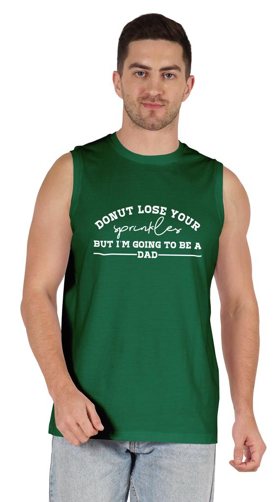 Inkmeso Men  s Tshirt   Donut Loose Your Sprinkles But I  m Going To Be A Dad   Graphic Tshirt For Pregnancy