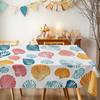 Seashell Pattern Rectangle Tablecloth for Table Decor Kitchen Dining Waterproof Reusable Tablecloths for Table Holiday Party