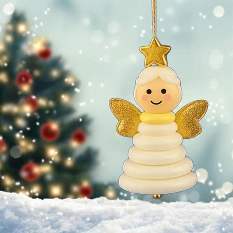 Diy Button Snowman & Angel Button Christmas Ornament Making Kit For Indoor/Outdoor Xmas Tree, Window & Party Decorations