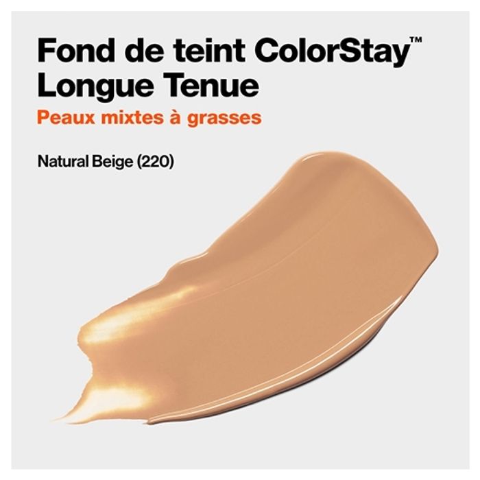 Fond de teint - REVLON - N°220 Natural Beige - 30ml - Peaux mixtes à grasses - Beige