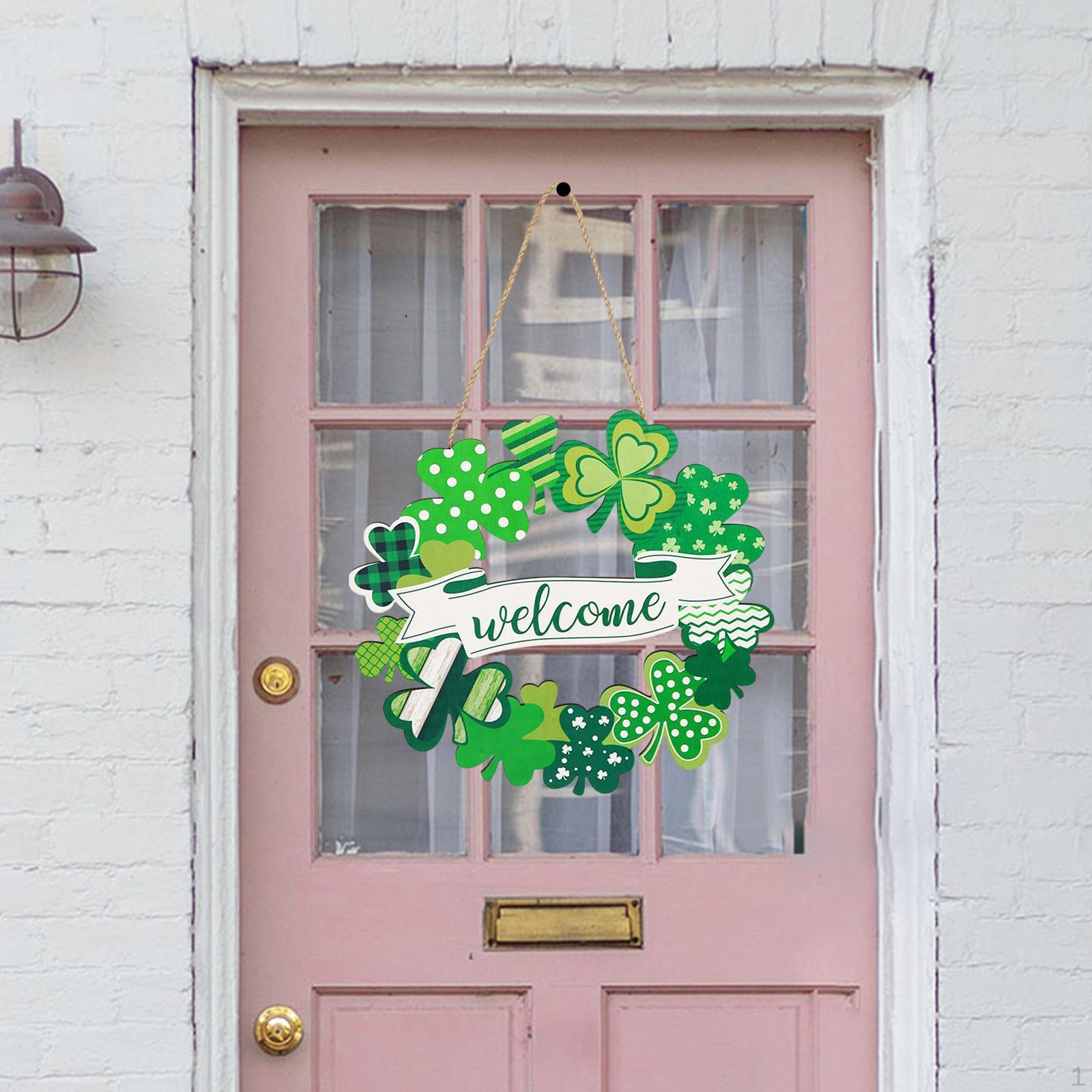 

Дверная вывеска, украшение ко Дню Святого Патрика, гирлянда, сувениры для вечеринки, крыльцо, окно, зеленый ирландский 29.9 cmx43.6 cm