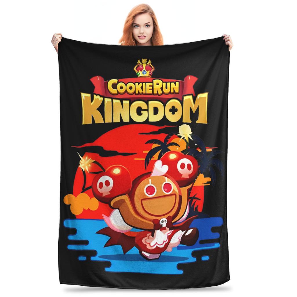Schatten Milch Cookie Run Kingdom Decken Flanell Klimaanlage Multifunktionale Superweiche Überwurfdecke für Sofa Couch Quilt