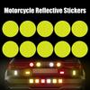 10pcs New Car Bumper Reflective Stickers Reflective Warning Strip Tape Secure Reflector Stickers Decals Safety Warning