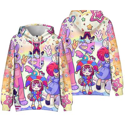 Sudadera con Capucha Anime El Increíble Circo Digital para Mujer Hombre Sudadera con Capucha Genial Unisex con Capucha