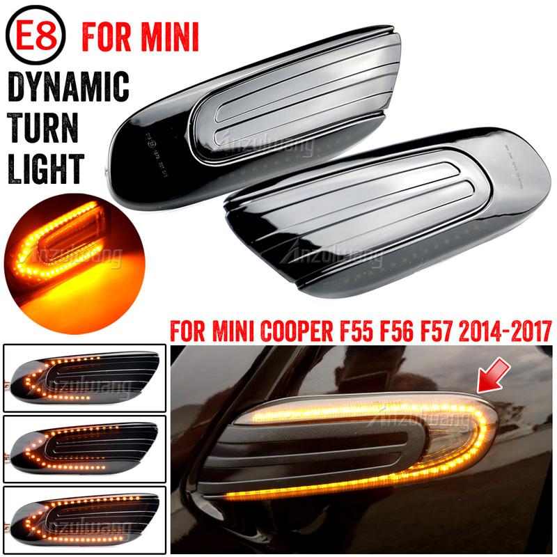 Dynamic Led Side Repeater Indicator Lights Fit For Mini Cooper F55 F56 F57 2014-2017 Flowing Side Marker Signal Lamps Lights