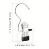 10pcs Stainless Steel Pant Hangers with Hooks - Heavy-Duty Laundry Clips, Space-Saving Multifunctional Storage for Jeans