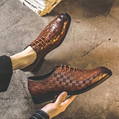 Fashion Groom's Wedding Leather Shoes Retro British Style Casual Party Outdoor Trendy Streets Black Brown Plus Size Shoes Adult Suit