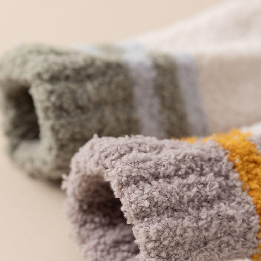 Sleep Socks Winter Coral Velvet Socks Multicolor Soft Cotton Socks Warm Fluffy Floor Socks Men